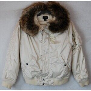 Polo Ralph Lauren Military Army Flight Bomber Fur 650 Down Snorkel Satin Jacket